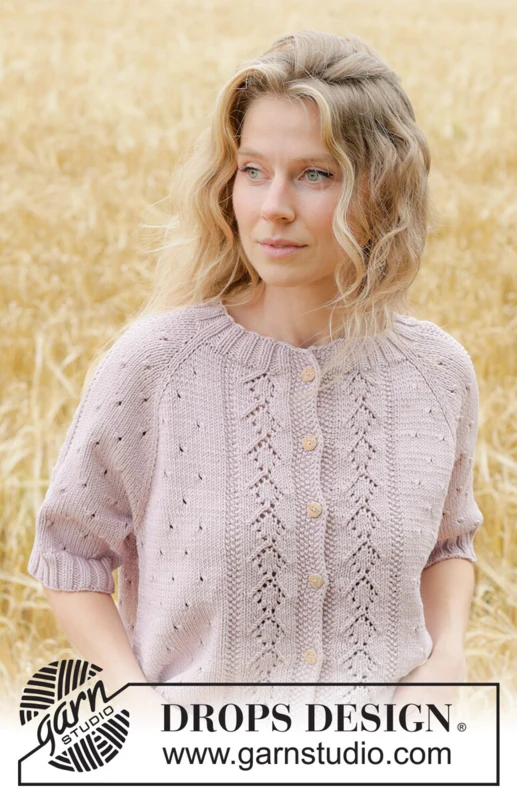 267-20 Rose Blossom Cardi by DROPS Design
