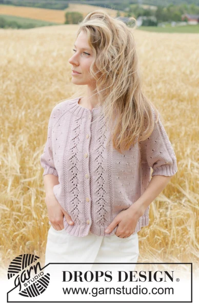 267-20 Rose Blossom Cardi by DROPS Design