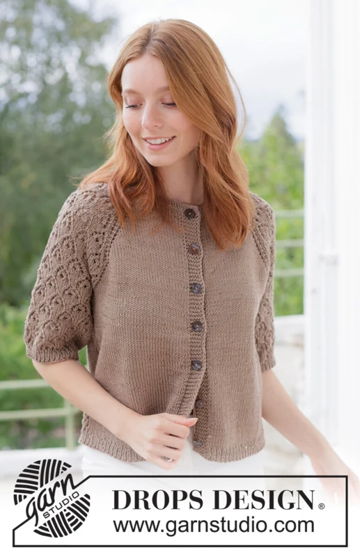 268-9 Tea Time Lace Cardi by DROPS Design