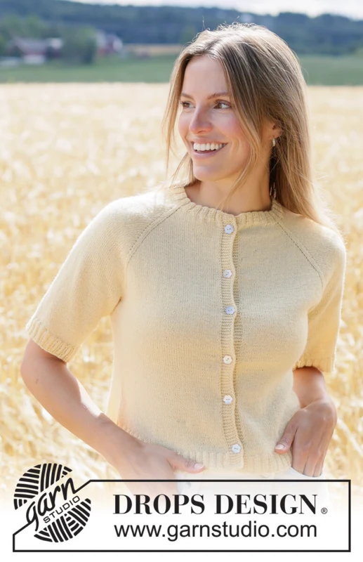 268-35 Golden Mist Cardigan by DROPS Design