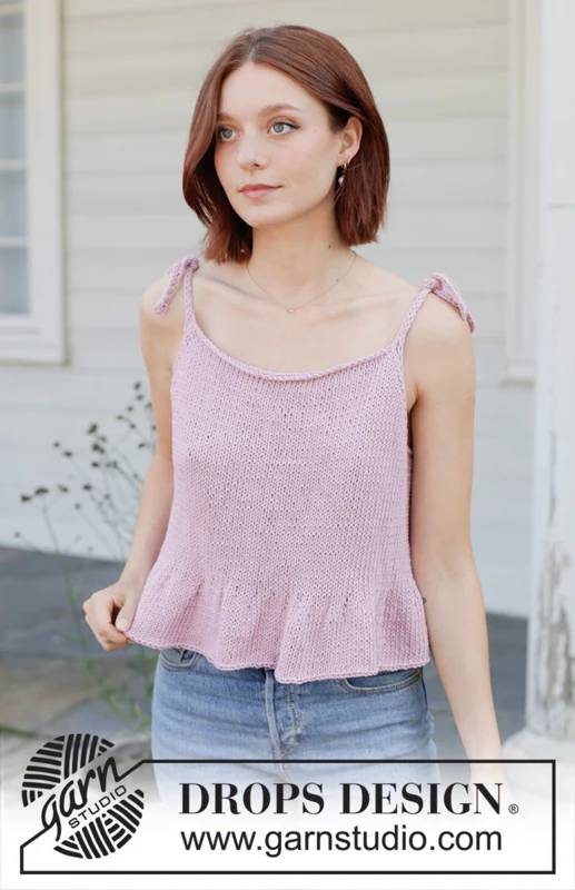 257-8 Dancing Darling Top by DROPS Design