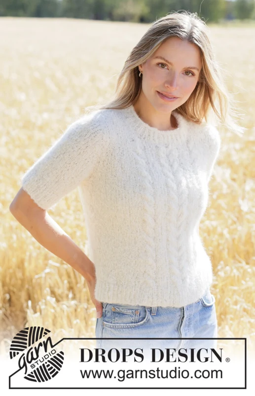 267-9 Barley Twist Sweater by DROPS Design