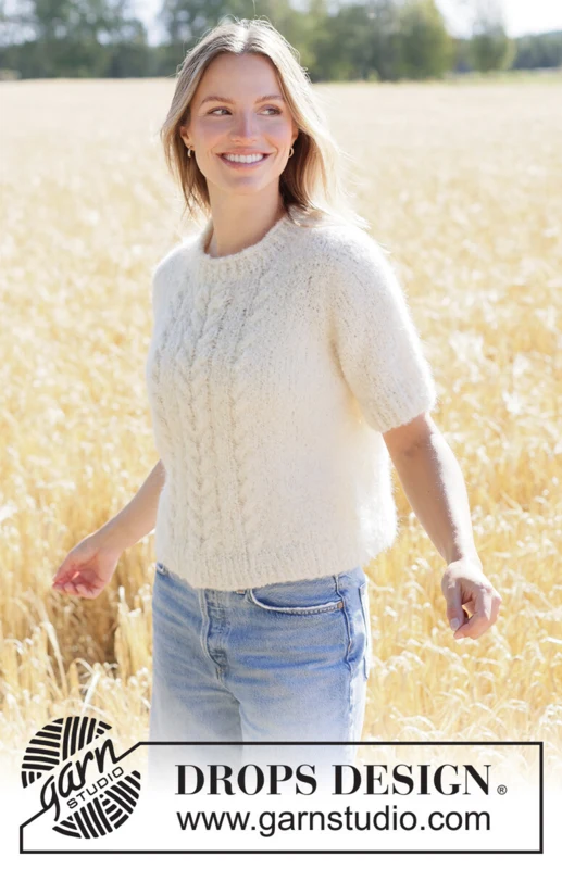 267-9 Barley Twist Sweater by DROPS Design