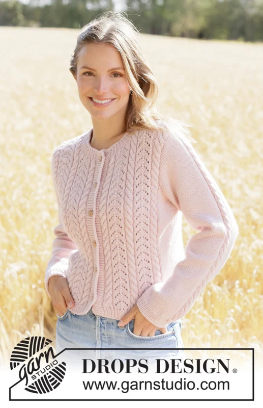267-2 Forever Rose Cardigan by DROPS Design