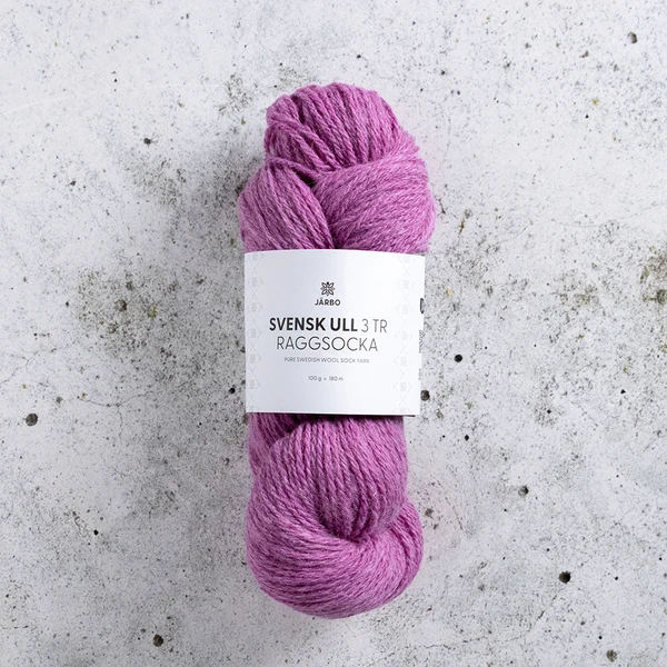 Järbo Svensk Ull 3tr Raggsocka 09 Rallarros pink