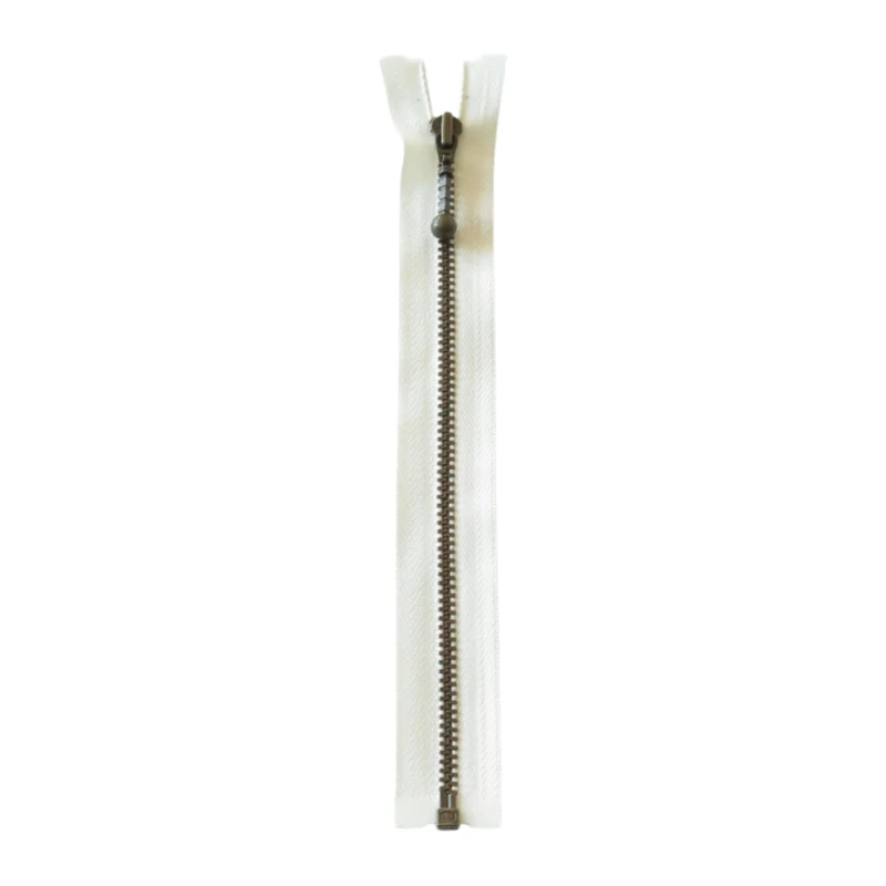 YKK Delbar Lynlås Metal 4 mm (25-65 cm) 841 Ecru, Antik messing