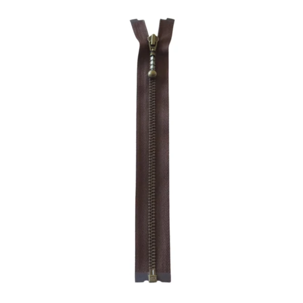 YKK Delbar Lynlås Metal 4 mm (25-65 cm) 570 Brun, Antik messing