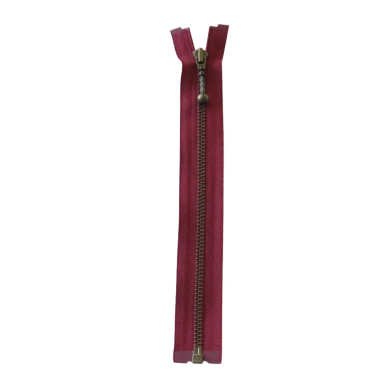 YKK Delbar Lynlås Metal 4 mm (25-65 cm) 527 Bordeaux, Antik messing