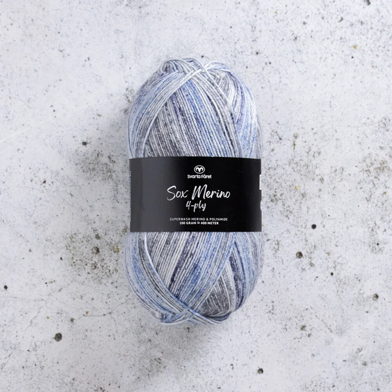 Svarta Fåret Sox Merino 4 ply 14 Nordisk noir