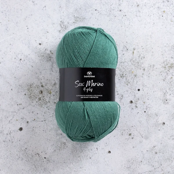 Svarta Fåret Sox Merino 4 ply 01 Blågrønt blæk