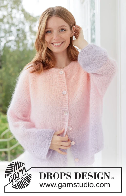 267-18 Sunset Sorbet Cardigan by DROPS Design