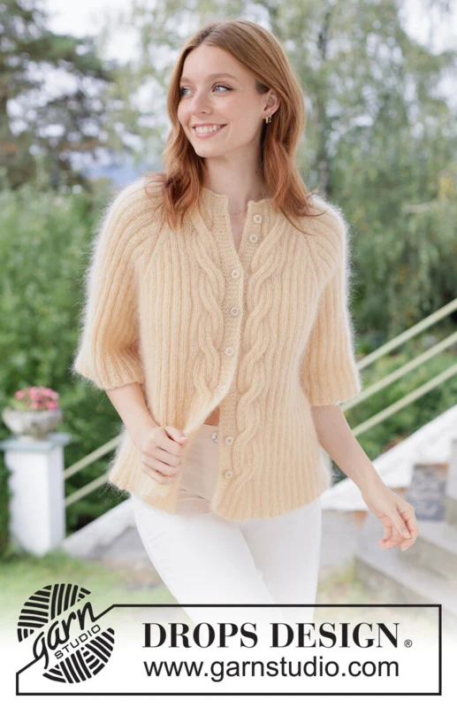 268-11 Morning Glow Cardigan by DROPS Design