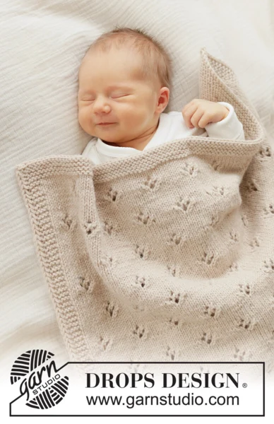 51-3 Honey Haze Blanket by DROPS Design