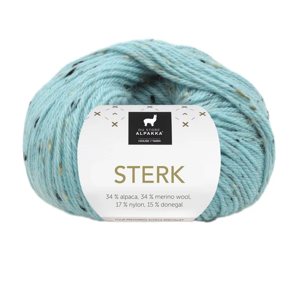 Du Store Alpakka Sterk 928 Karibisk blå tweed