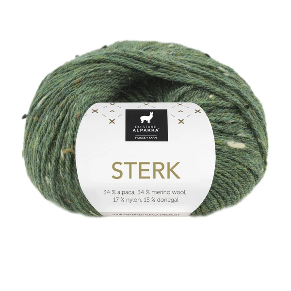 Du Store Alpakka Sterk 935 Fyrgrøn tweed