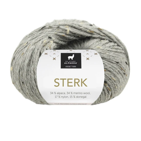 Du Store Alpakka Sterk 931 Gråmeleret tweed