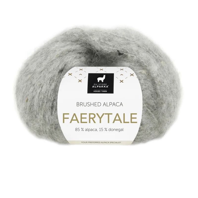Du Store Alpakka Faerytale 818 Lys gråmeleret tweed