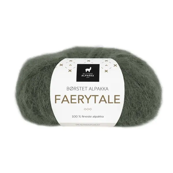 Du Store Alpakka Faerytale 761 Mørk oliven grøn