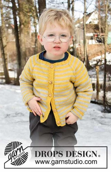 32-14 Sunny Day Stripes Jacket by DROPS Design