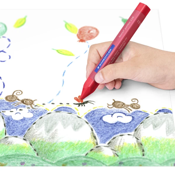 STAEDTLER Noris Club jumbo 229 voksfarver, 12 stk – Anvendelse