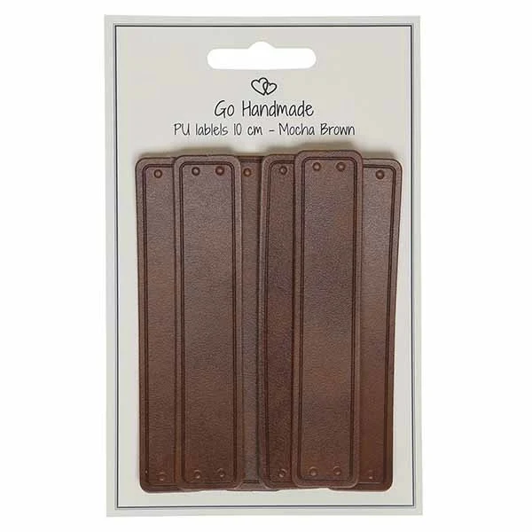 Go Handmade Læderlabels 10 x 2 cm (6 stk)