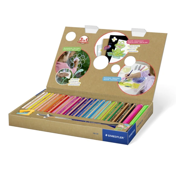 STAEDTLER Buddy 3-i-1 farveblyanter, 18 stk