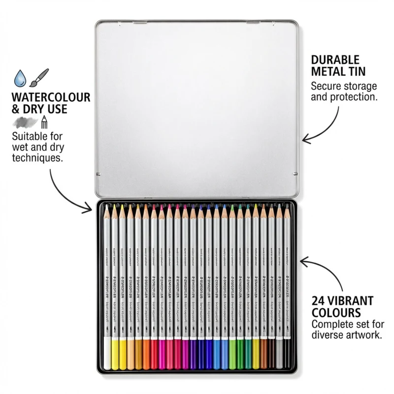 STAEDTLER karat aquarell, 24 stk – Hovedbillede åben