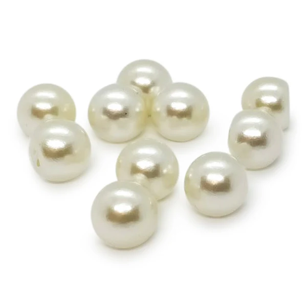 HobbyArts Plastikknapper, Perle, 10 stk