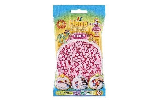 Hama Midi Perler, Ensfarvet, 1000 stk
