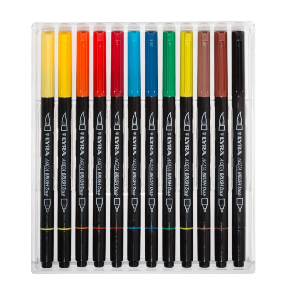 Lyra Aqua Brush Duo Tusser, 24 stk