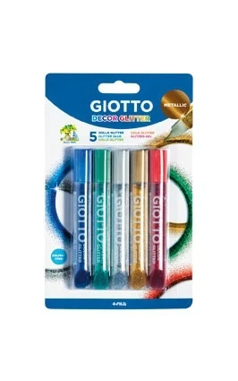Giotto Decor Glitterlim Metallic, 5 stk