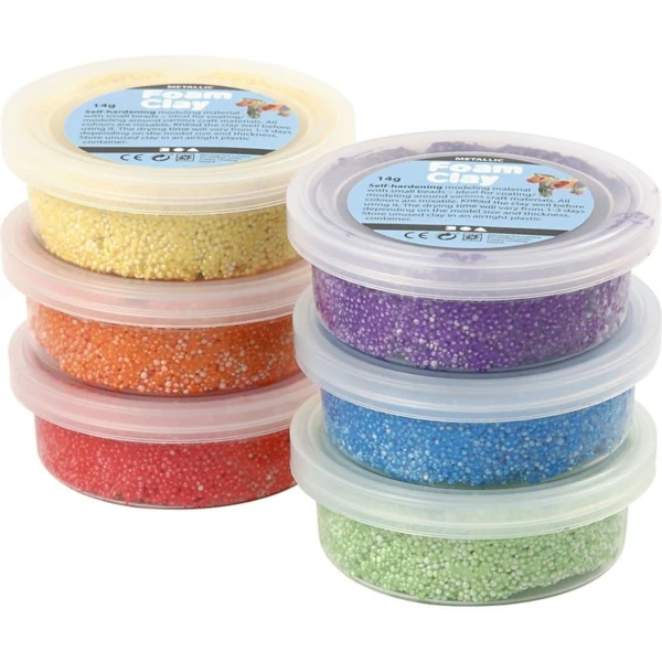 Foam Clay Metallic Basic, 6x14 g