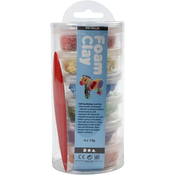 Foam Clay Metallic Basic, 6x14 g