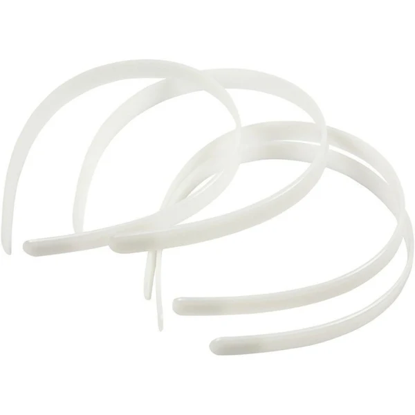 Hårbøjle Plast Hvid, 13 mm
