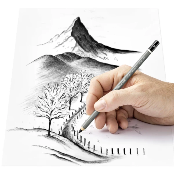 STAEDTLER mars lumograph charcoal & tegnestub, 3 + 1 stk – Anvendelse