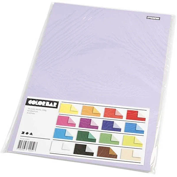 Color Bar Rivekarton, A4, 250 g, 16 ark Ensfarvet
