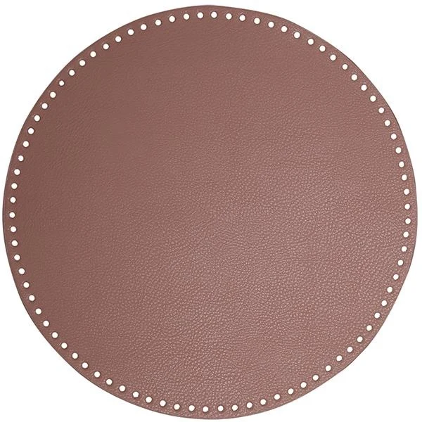 Go Handmade TaskeKurve Base, PU læder, Rund, 35 cm 22411 Lavendel