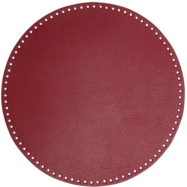 Go Handmade TaskeKurve Base, PU læder, Rund, 35 cm 22413 Hindbær