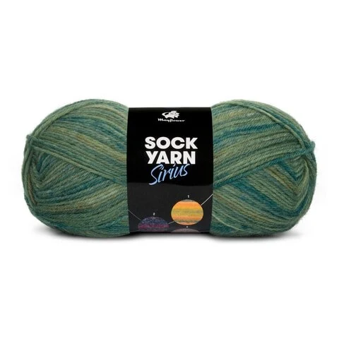 Mayflower Sock Yarn Universe Sirius 05 Grøn/Mørkegrøn/Army