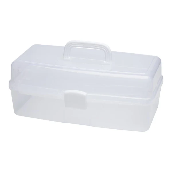 Plastboks med låg Transparent 39,5 x 19,5 cm, 10 rum