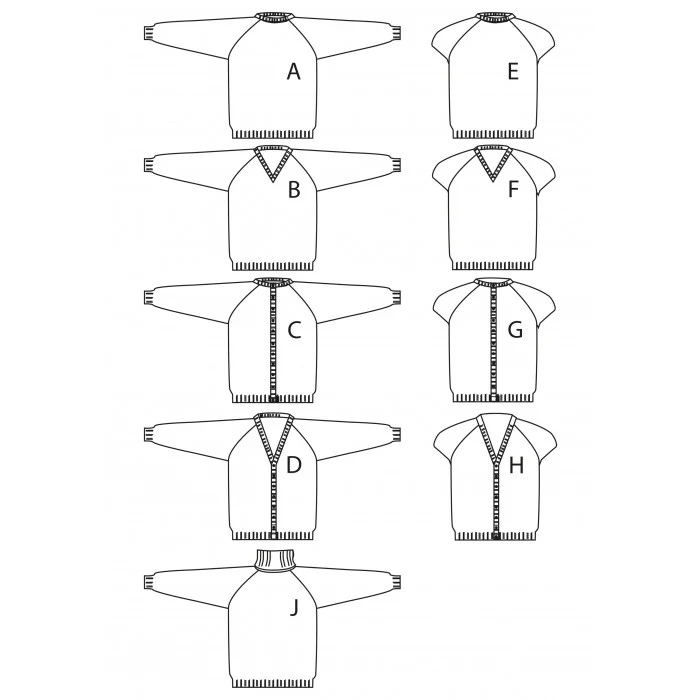 92454 Basisbluser med Raglan i Kambgarn