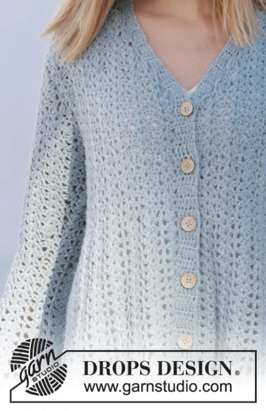 210-8 Mermaid Magic Jacket by DROPS Design