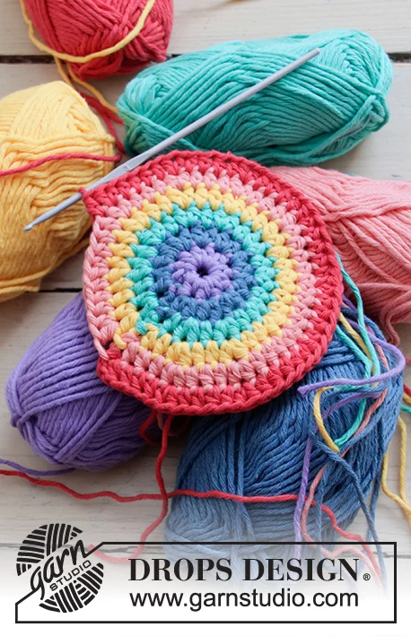 0-1486 Rainbow Coaster by DROPS Design