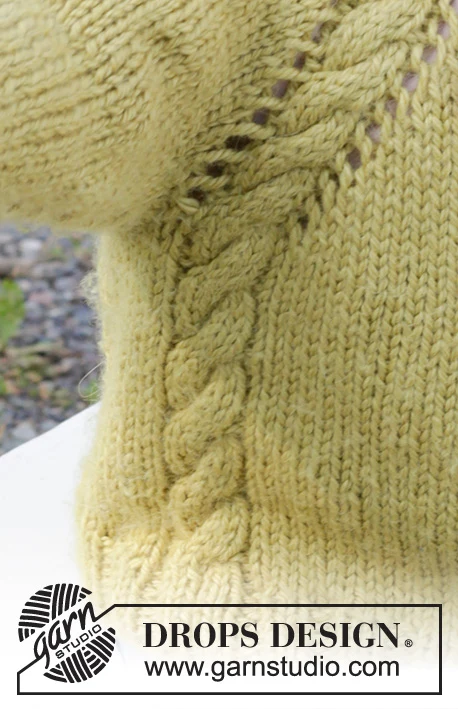 38-9 Baby Leaf Sweater by DROPS Design