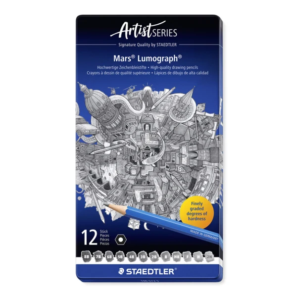 STAEDTLER Mars Lumograph Blyanter, 12 stk