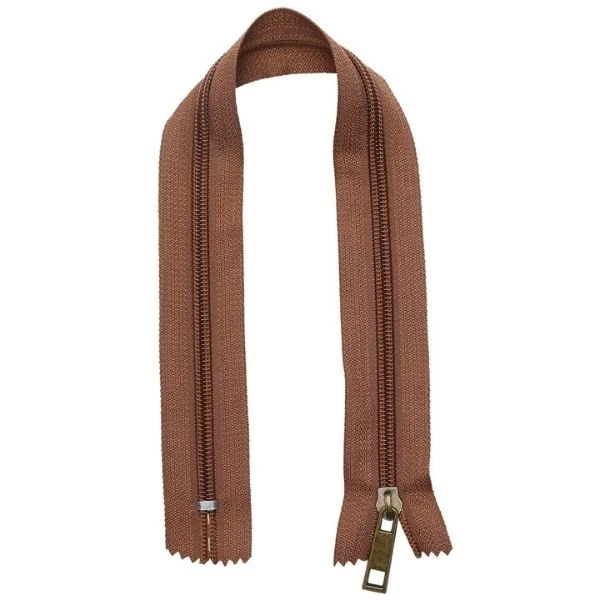 Go Handmade Nylon Lynlås 35 cm, Terracotta