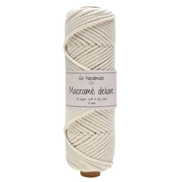 Go Handmade Macramé Garn Deluxe 50 m, 4 mm