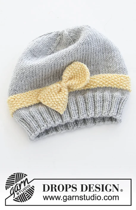 31-11 Little Miss Ribbons Mittens by DROPS Design