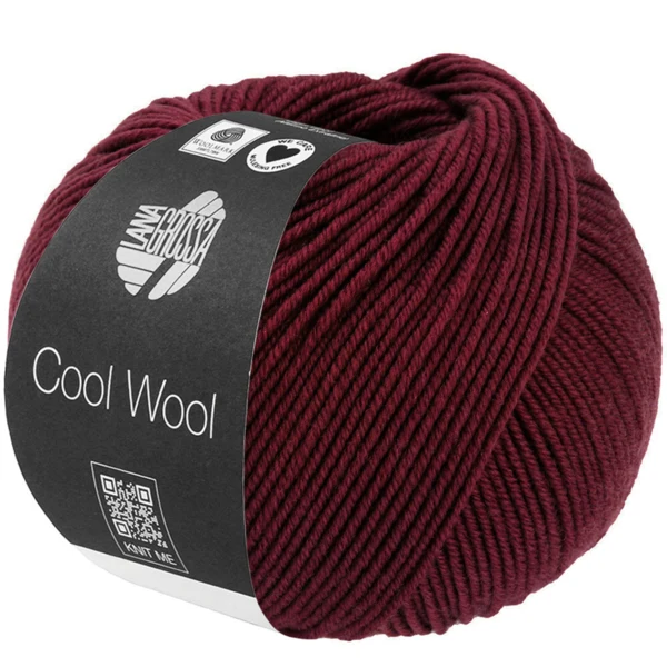 Lana Grossa Cool Wool 2124 Mørk rosenrød
