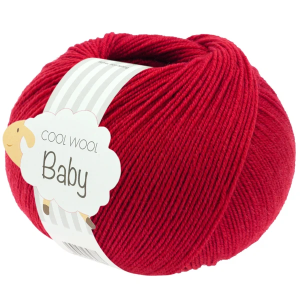 Lana Grossa Cool Wool Baby 343 Kirsebærrød